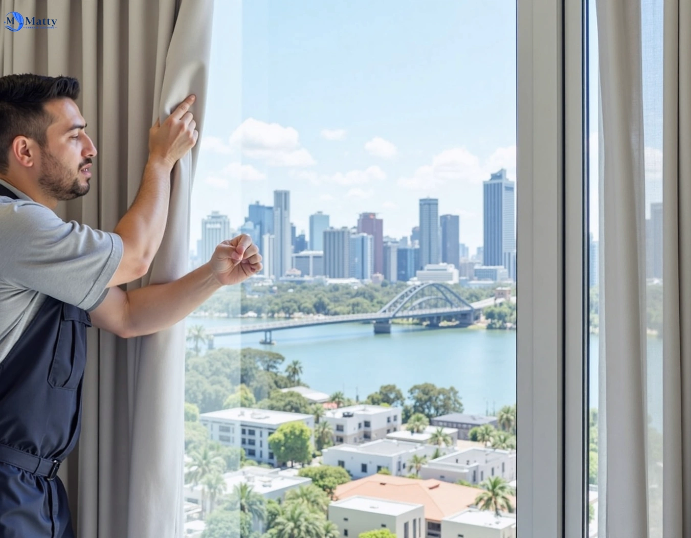 Professional curtain steam cleaning service north-sydney-nsw QLD by Matty Curtain Cleaning