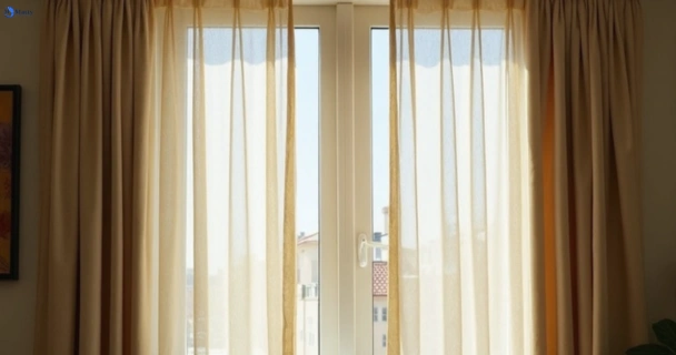 Dusty and dull curtains in north-sydney-nsw before steam cleaning